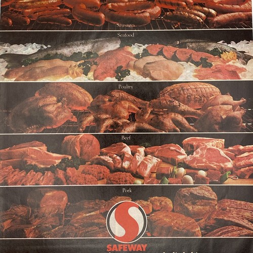 1981 safeway meats print - 1981,