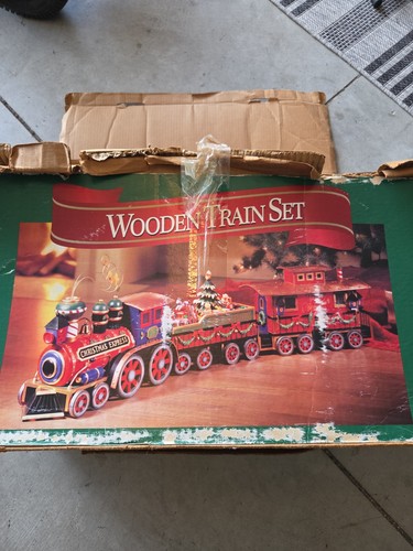 Large wooden christmas express - large,