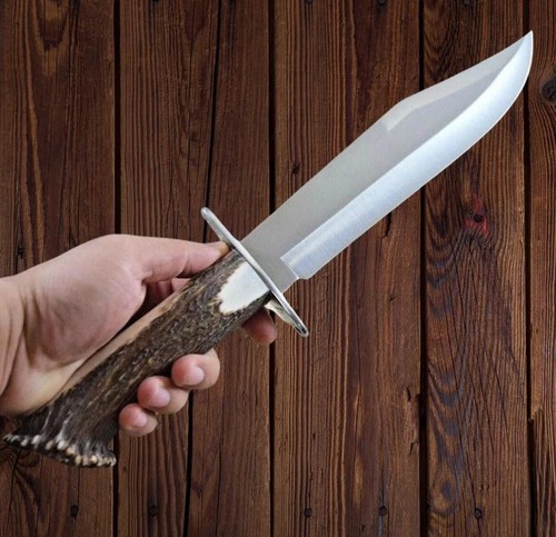Forged steel hunting bowie - hunting,