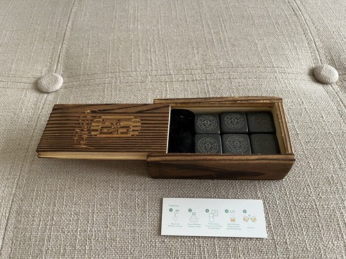 Whiskey stones gift - gift, wood