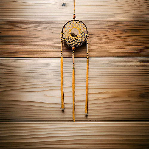 Yellow black dream catcher - dream,
