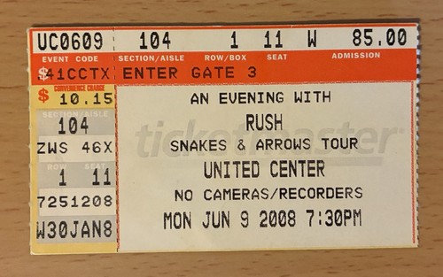 2008 rush snakes arrows - arrows, tour