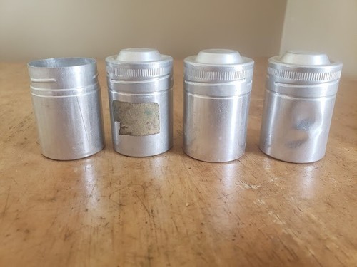 Vintage metal film canisters