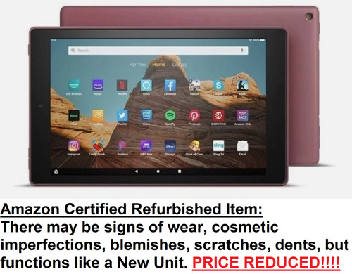 Amazon fire tablet - amazon, plum