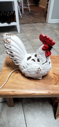 Ceramic rooster table - rooster, lamp