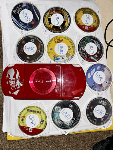 Sony psp red handheld system - sony,