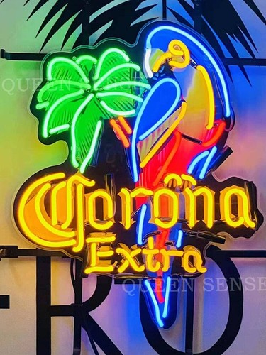 Corona extra beer parrot - beer, palm