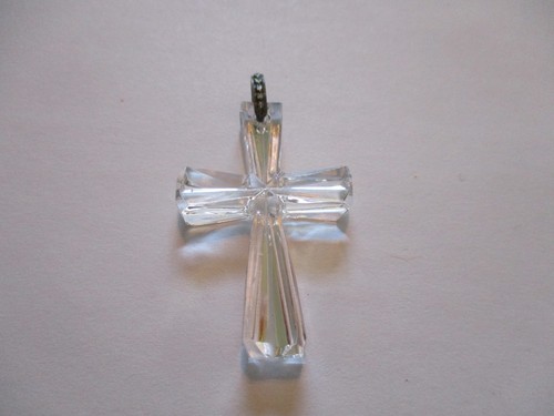 Waterford glass cross pendant - glass,