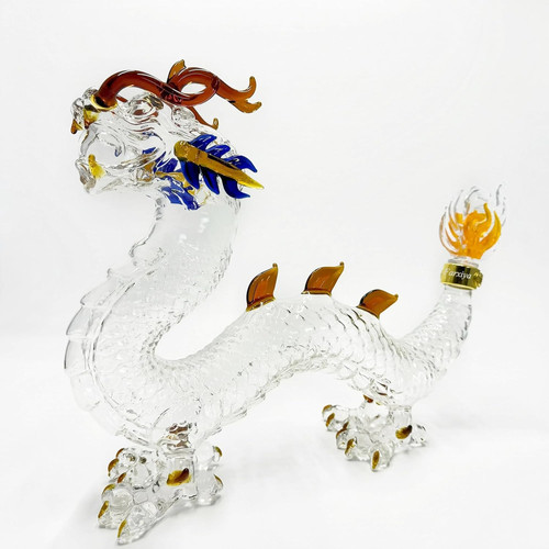 Zodiac dragon glass decanter - dragon,