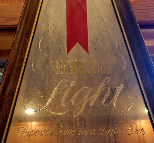 Michelob light mirror - light,
