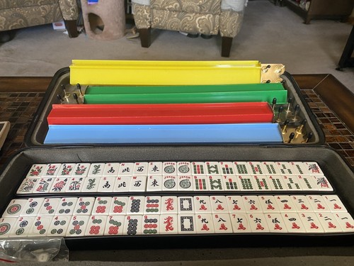Vintage mah jong set with - with, 6
