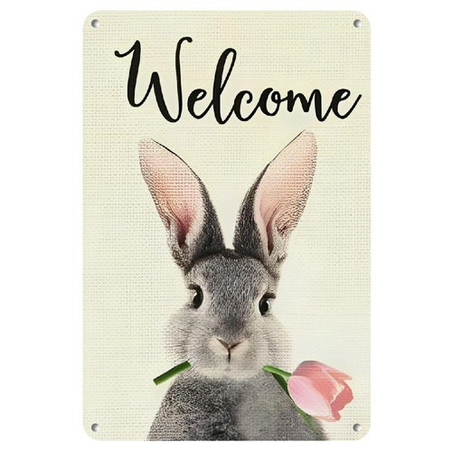 Heavy duty metal sign welcome - heavy,