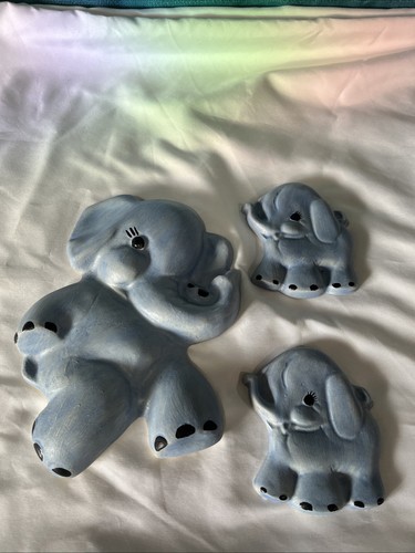 Vintage chalk ware elephant - vintage,