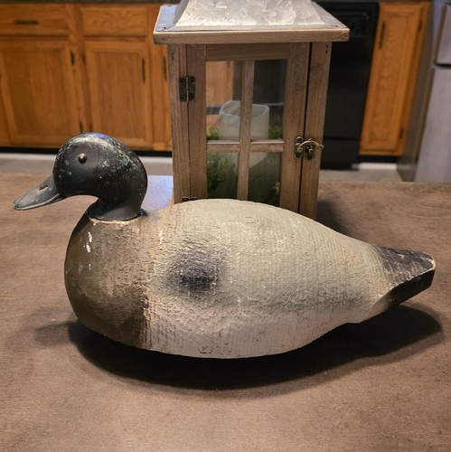 Vtg wooden canvasback drake - vtg,