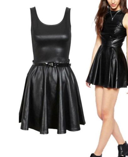 Womens pvc skater mini - pvc,