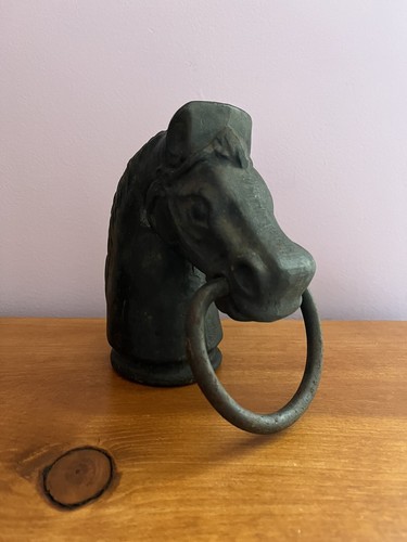 Cast iron horse hitching post - cast,