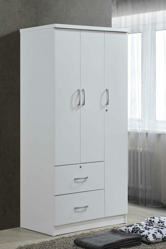 White finish armoire - armoire, wooden