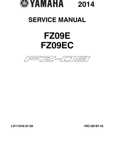 Yamaha service workshop manual