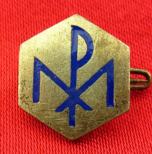 Vintage chi rho - rho, blue