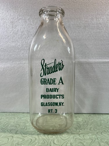 Vintage strader dairy quart - strader's,