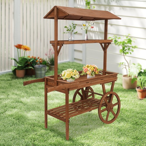 Retro wooden rolling table - retro,