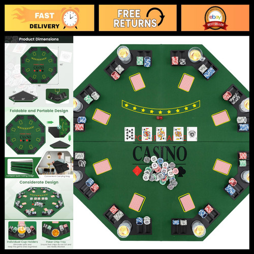 Foldable poker table top - 48",