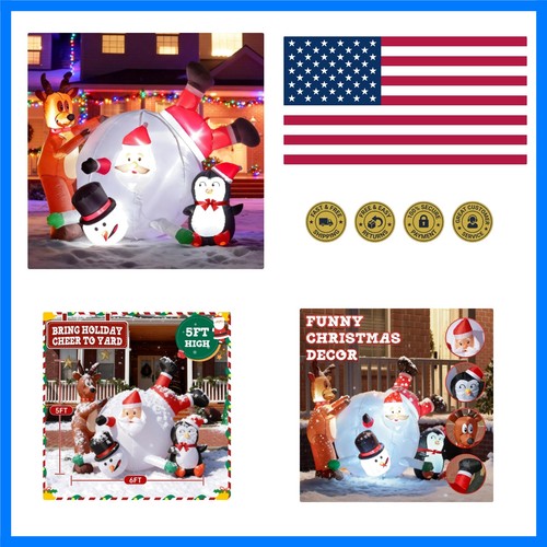 6ft inflatable santa - inflatable,