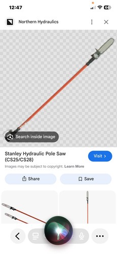 Hydraulic pole saw bar - pole, 13"