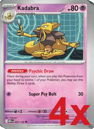 Kadabra 055 132 - kadabra, pokemon