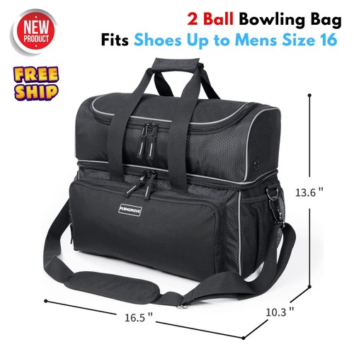 Double bowling ball bag - bag, w/