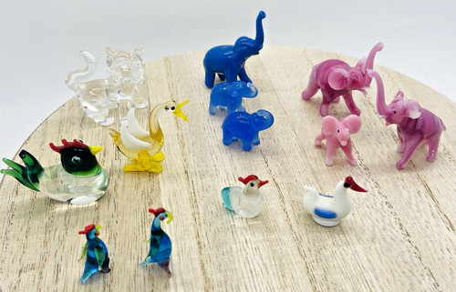 Lot miniature hand blown - 13,