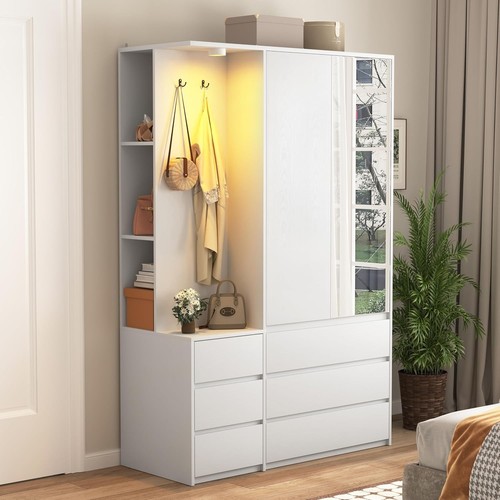 Wardrobe closet with led - wardrobe,