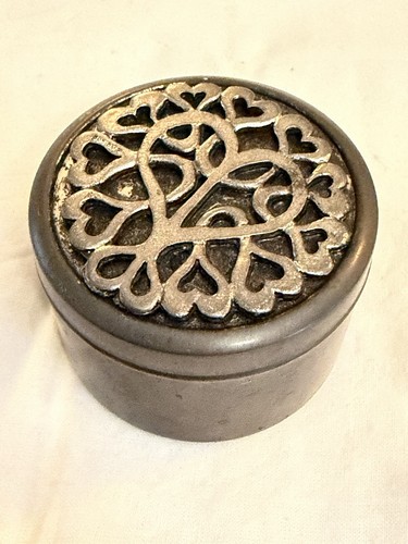 Vintage round trinket box - vintage,