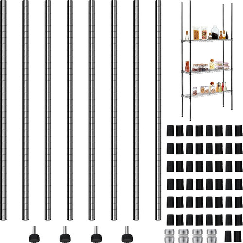 Chrome wire shelving posts - chrome,