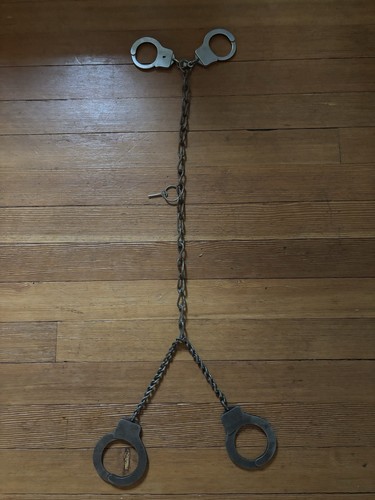 Antique handcuffs harvard lock - handcuffs,
