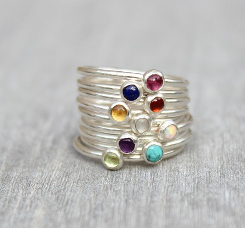 Sterling silver gemstone - silver,