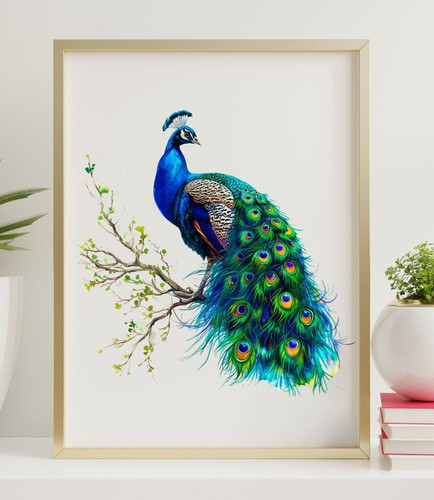 Peacock wall art print - peacock,