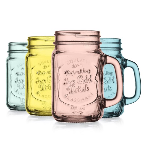 Mason jar drinking - mason, glasses