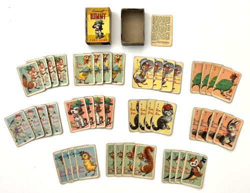 Vintage whitman animal rummy - vintage,