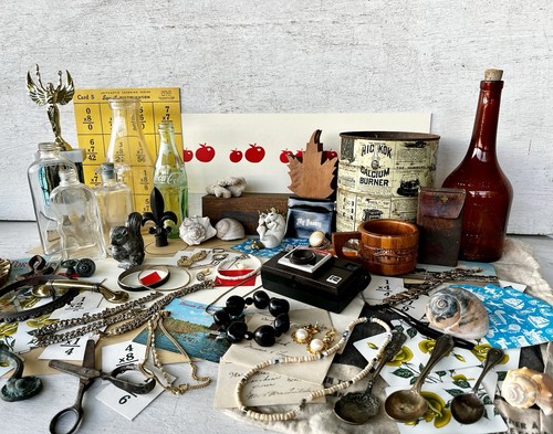 Vintage junk drawer - drawer, lot