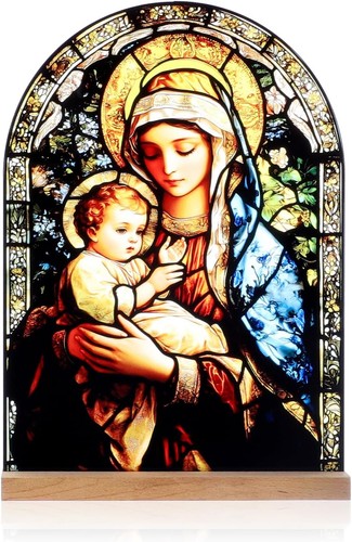 Catholic madonna child acrylic - catholic,