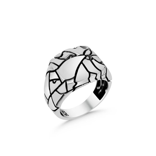 Men ring solid 925 - men's,