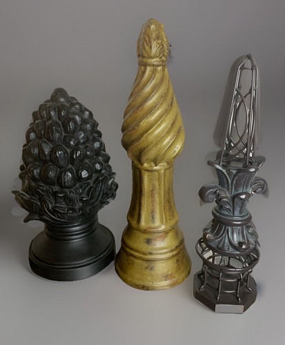 Vtg finial statue bookend - finial,
