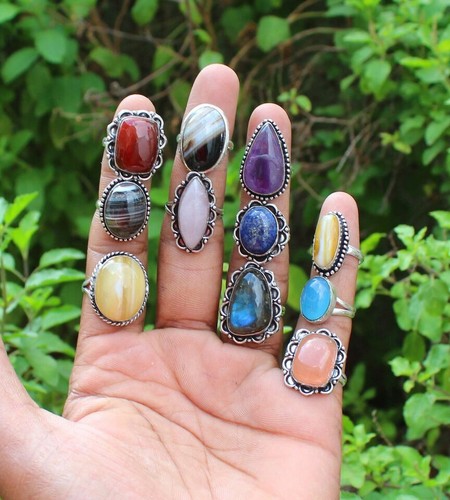 Moonstone mix gemstone 925 - &,