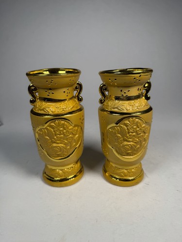 Vintage gold tone floral - tone,