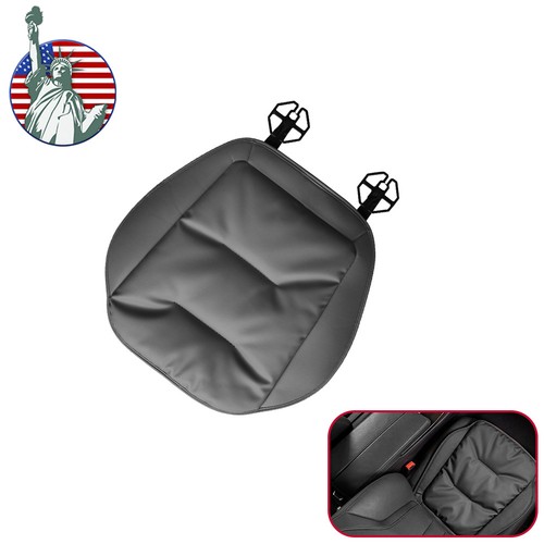 Black leather front seat - front,