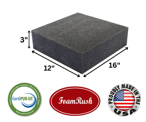 Foamrush 16 charcoal - 12", 16"