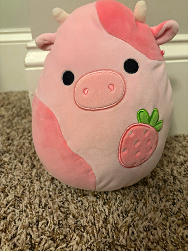 Squishmallows pink white cow - pink,