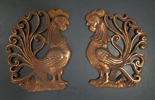 Vintage cast iron rooster - vintage,