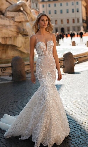 Berta white lace corset - white,